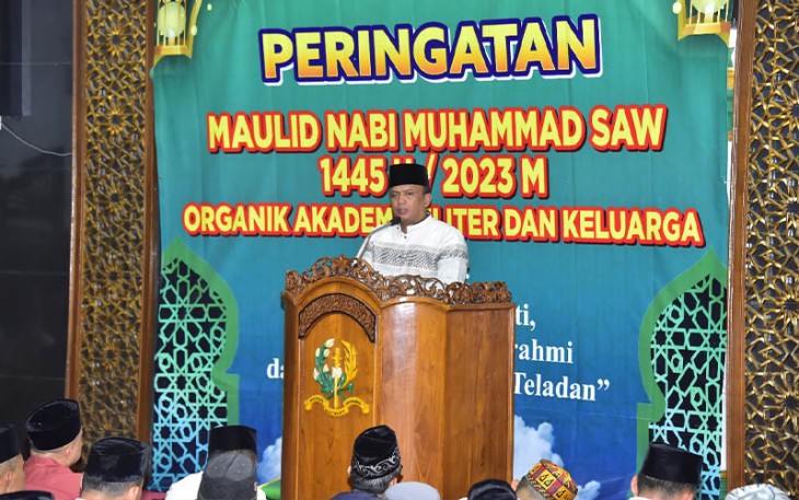Akademi Militer saat Memperingati Maulid Nabi Muhammad SAW