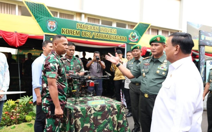 Menhan Prabowo saat Lihat Inovasi Komando Teritorial di Kodam III/Siliwangi
