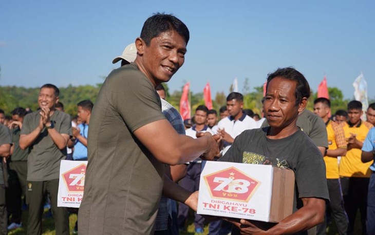  TNI Sultra Gelar Olaharaga Bersama dan Bhakti Sosial