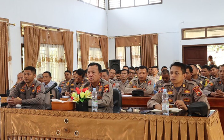  Polres Lebong saat Ikuti Arahan Kapolda secara Virtual