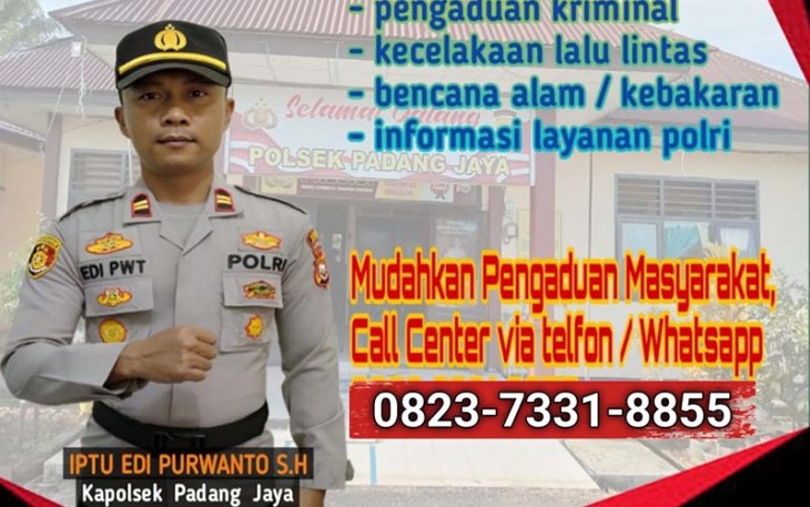 Polsek Padang Jaya Sosialisasi Call Center 0823-7331-8855
