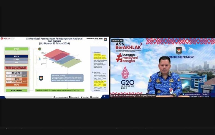 Kepala BPSDM Kementerian Dalam Negeri Sugeng Hariyono