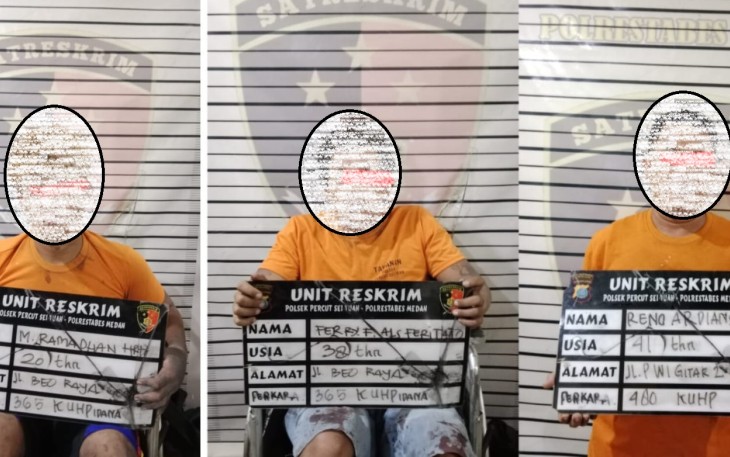 Tiga Tersangka Kasus Pencurian