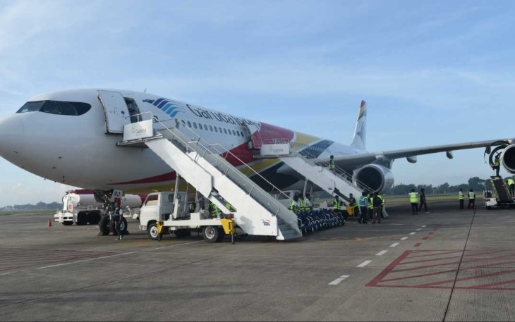 Ilustrasi pesawat Garuda Indonesia 