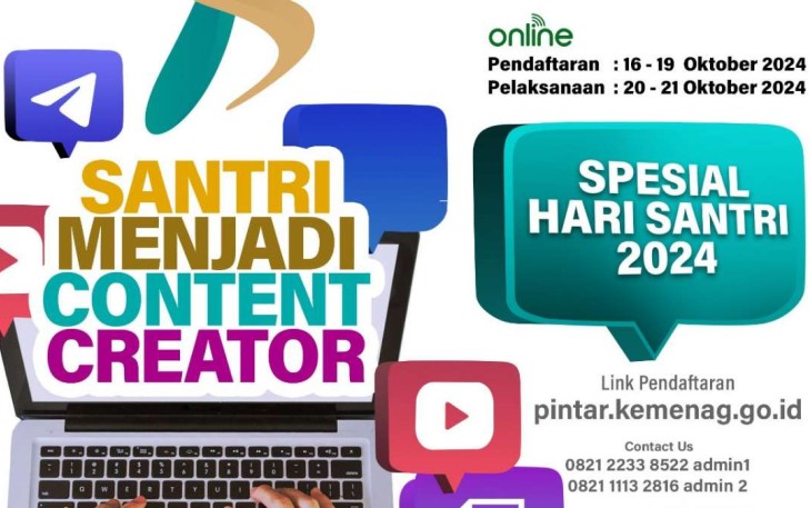 Pendaftaran santri content creator 