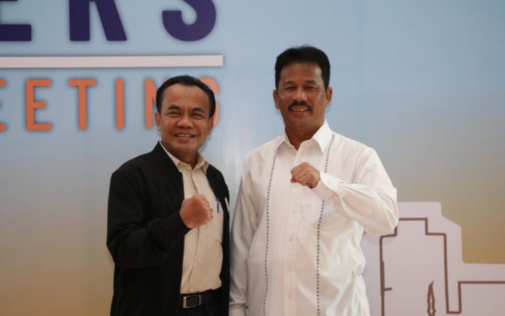 Kepala BP Batam, Muhammad Rudi dan Sekretaris Menteri Koordinator Bidang Perekonomian RI, Susiwijono Moegiharso