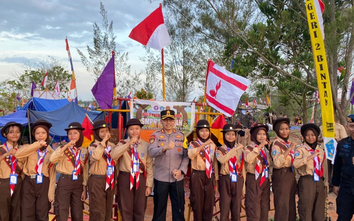 Kapolres Bintan Hadiri Upacara Hari Pramuka ke-63 Tingkat Kabupaten Bintan