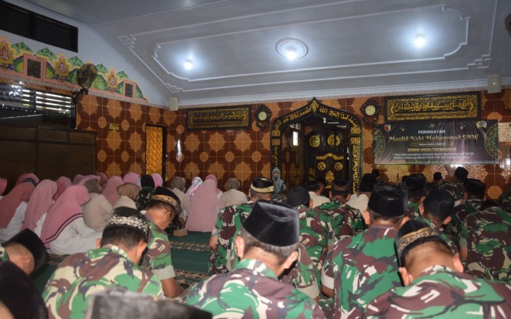 Kodim 0806/Trenggalek Dorong Prajurit Teladani Akhlak Nabi Muhammad SAW untuk Tingkatkan Spirit Religiusitas