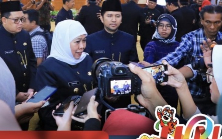 Gubernur Jawa Timur, Khofifah Indar Parawansa di Surabaya. Jumat, (09/2/2024).