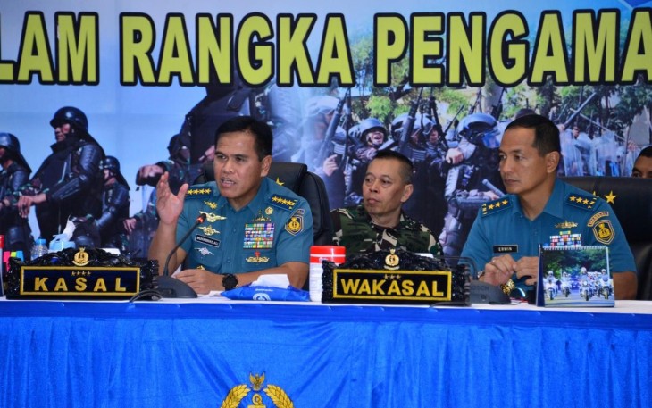 Kepala Staf TNI Angkatan Laut (Kasal) Laksamana TNI Dr. Muhammad Ali Tinjau Kesiapan Gelar Kekuatan TNI AL Dalam Rangka Pemilu 2024