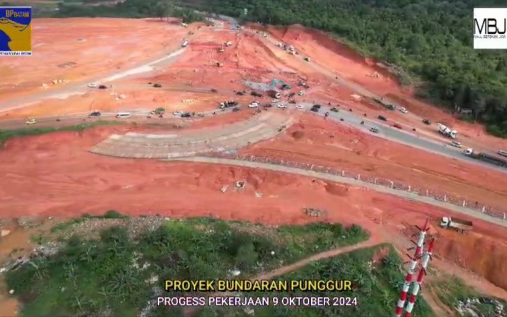 Progres Pembangunan Bundaran Punggur Sudah Capai 76 Persen
