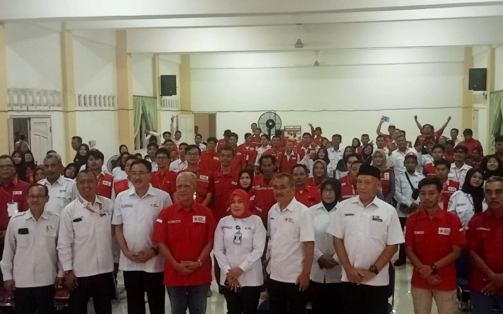 Sarasehan relawan PMI di Politeknik Bina Transfusi Darah (Polbitrada) Semarang, Jumat (27/12/2024) malam