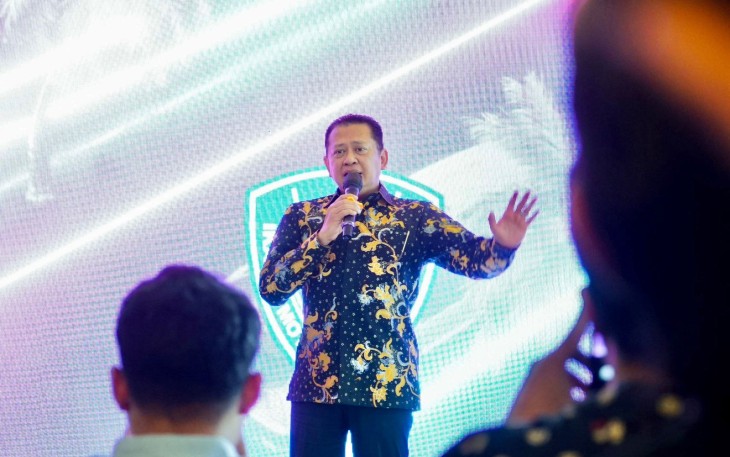 Ketua MPR RI sekaligus Wakil Ketua Umum Partai Golkar dan Ketua Umum Ikatan Motor Indonesia (IMI) Bambang Soesatyo menghadiri Kick Off Indonesia Modification & Lifestyle Expo (IMX) 2024 di Jakarta, Rabu (10/1/24)
