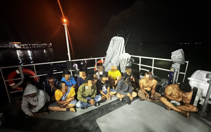 12 Pekerja Migran Non Prosedural dan 2 ABK Speed Mesin 150 PK Berhasil Diamankan Lanal 
