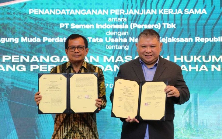 Penandatanganan Perjanjian Kerja Sama JAM DATUN dan PT Semen Indonesia Dukung Pembangunan Infrastruktur Nasional