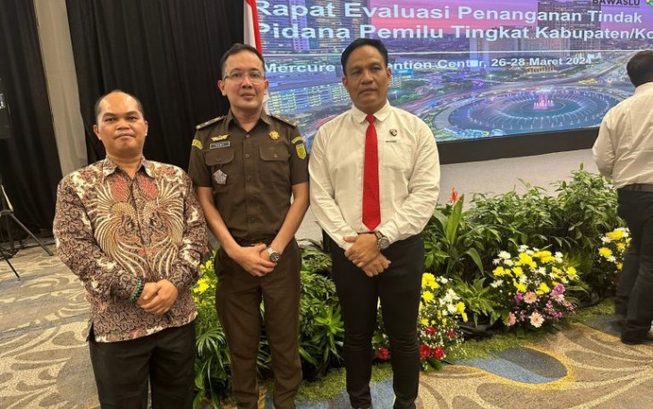 Kasat Reskrim Polres Tapanuli Selatan (Tapsel), AKP Zulfikar, SH, MH, menghadiri rapat evaluasi tindak pidana Pemilu tingkat kabupaten/kota