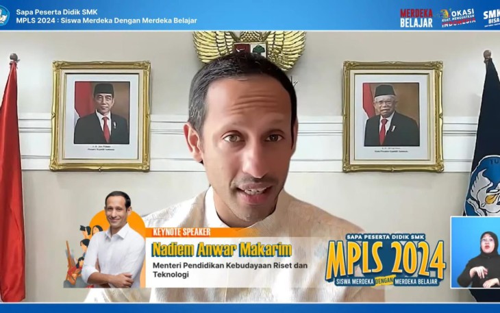 Menteri Pendidikan Kebudayaan Riset dan Teknologi Nadiem Anwar Makarim