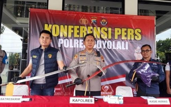 Kapolres Boyolali, AKBP Muhammad Yoga Saat Melakukan Konferensi Pers 