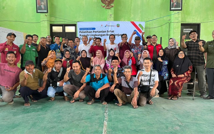 Petani Desa Sumber dan Mojorembun kecamatan Kradenan antusias mengikuti pelatihan dasar pertanian sehat ramah lingkungan berkelanjutan yang diselenggarakan Pertamina EP Cepu Field