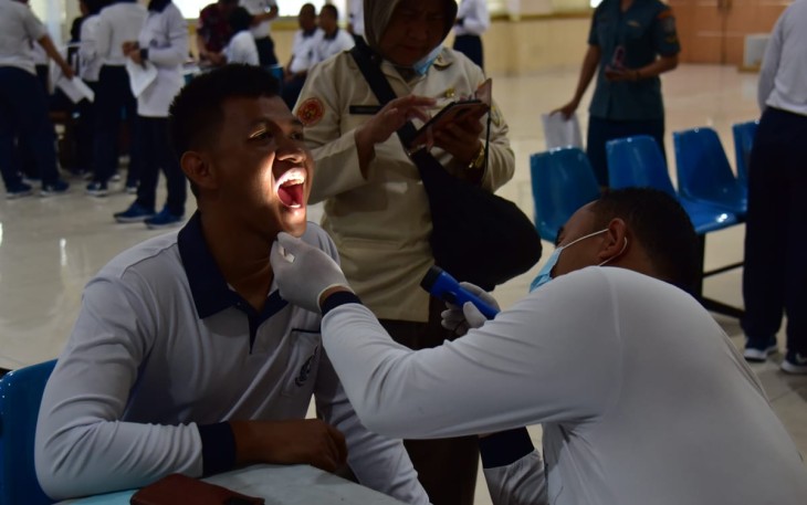 Prajurit dan PNS Kolinlamil Laksanakan Urikes Rutin