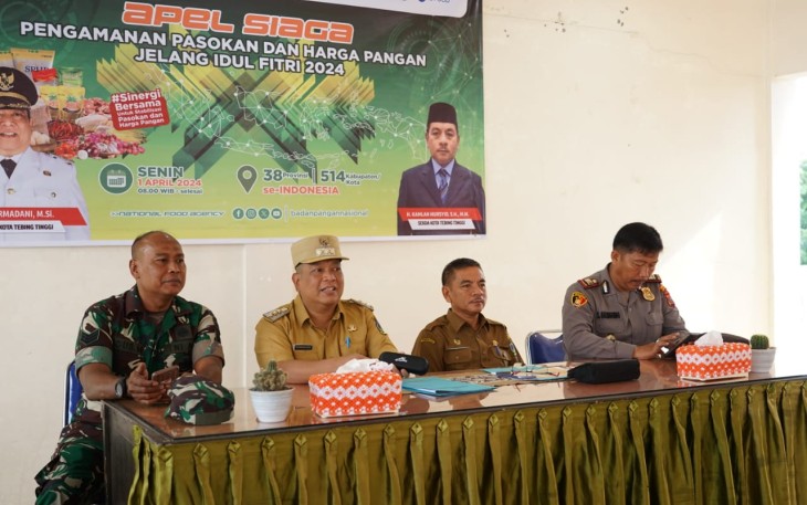 Pj Wali Kota Tebing Tinggi Ikuti Rakor Pengendalian Inflasi Serentak, Apel Siaga HBKN dan Langsung Melaksanakan GPM