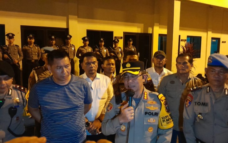 Samapta Polrestabes Medan dan Polsek Sunggal saat Amankan Ratusan Remaja Kelompok Geng Motor 