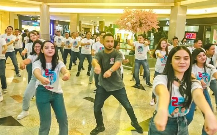 Gen Z PSI Flash Mob Goyang Gemoy Dukung Prabowo-Gibran Satu Putaran