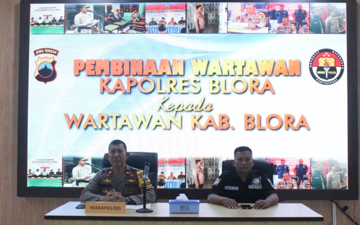 Acara pembinaan wartawan Kapolres Blora kepada wartawan Kabupaten Blora, yang tidak dihadiri oleh Kapolres Blora AKBP Jaka Wahyudi
