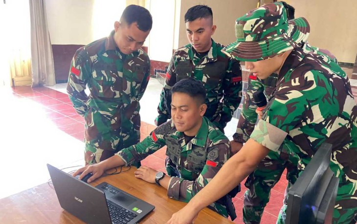 Pelatihan komputer prajurit Yonarmed 11 Kostrad, Rabu (7/2)