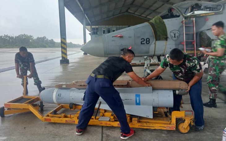 Tim Banharlap Sathar 65 Depohar 60 dalam latihan air to ground 