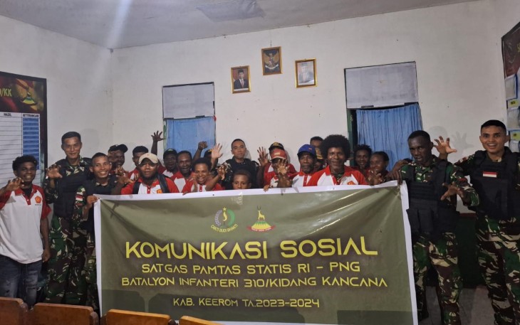 Komsos bersama warga perbatasan 