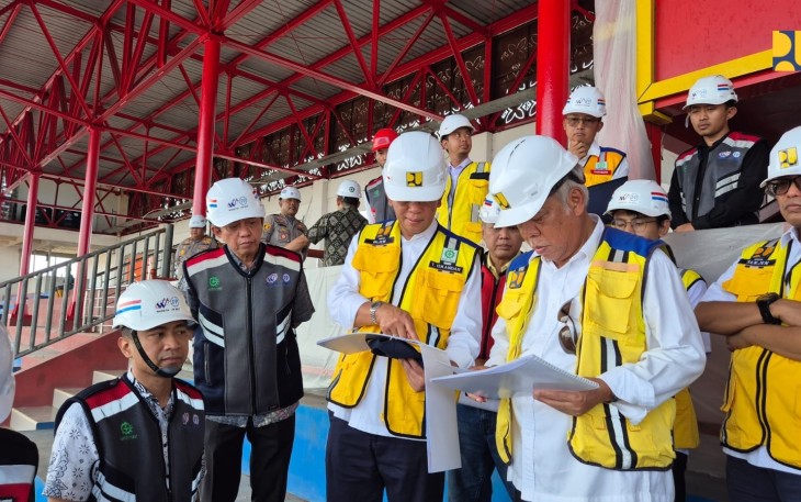 Menteri PUPR Basuki Tinjau Renovasi Stadion Gelora Madura Ratu Pamelingan di Pamekasan 