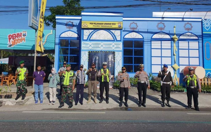 Pos PAM pengamanan arus mudik di wilayah Kabupaten Trenggalek 