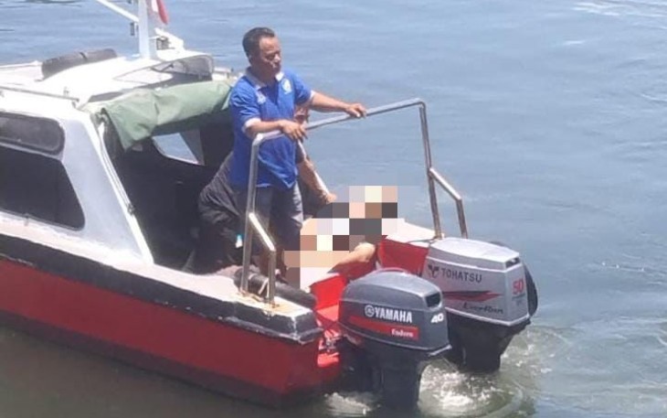 Evakuasi korban tenggelam di Bontang