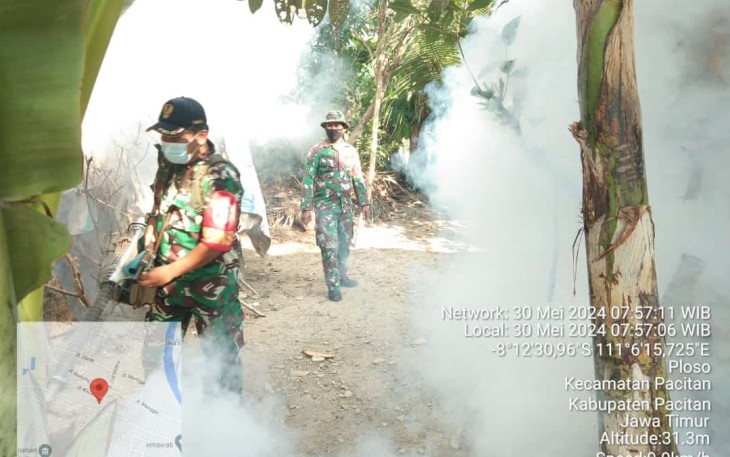 Fogging di wilayah desa binaan 
