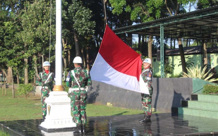 Upacara gabungan tiga satuan di Menarmed 2 Kostrad, Senin (18/9)