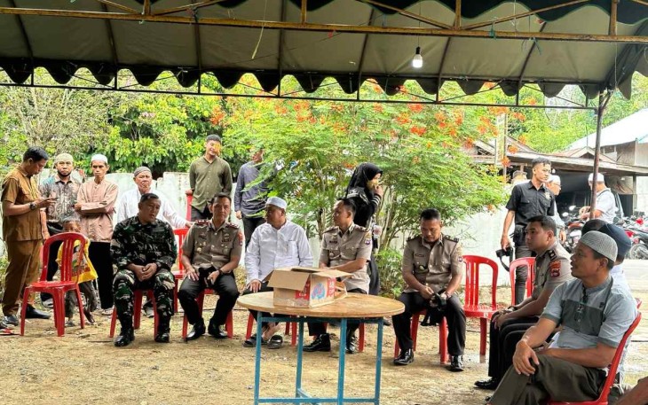 Dandim 1001/HSU-BLG Letkol Kav Gunantyo Ady Wiryawan saat takjiah bersama Kapolres Balangan 
