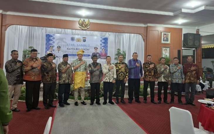 Foto bersama temu sambut Kapolres Binjai