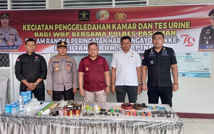 Rutan Kelas II B Lubuk Sikaping Gelar Tes Urine bagi Warga Binaan 