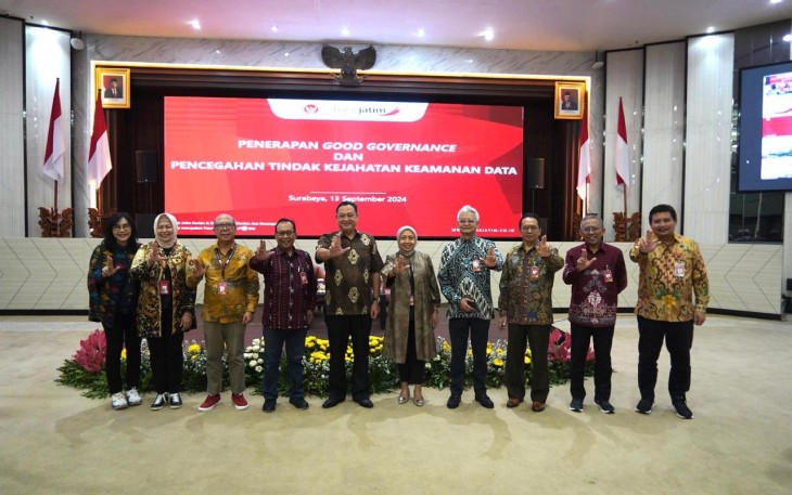 Dukung Penerapan Good Governace dan Pencegahan Tindak Kejahatan Keamanan Data, Bank Jatim Diskusi Panel dengan BIN Jawa Timur 