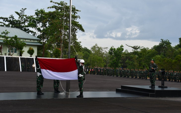 Danrem 033/WP Pimpin Upacara 17an Bulan September 