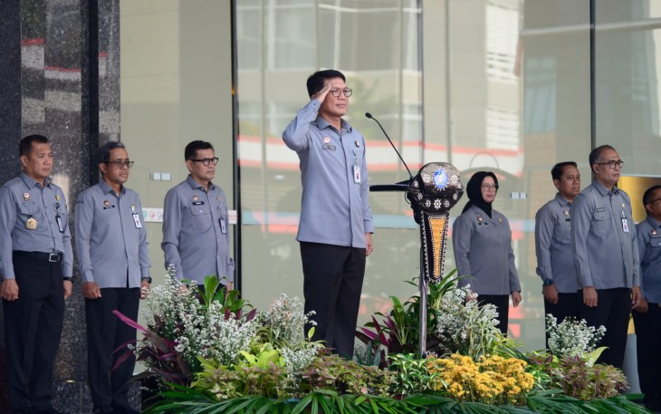 Sekjen Kemenkumham Jadi Pembina Apel