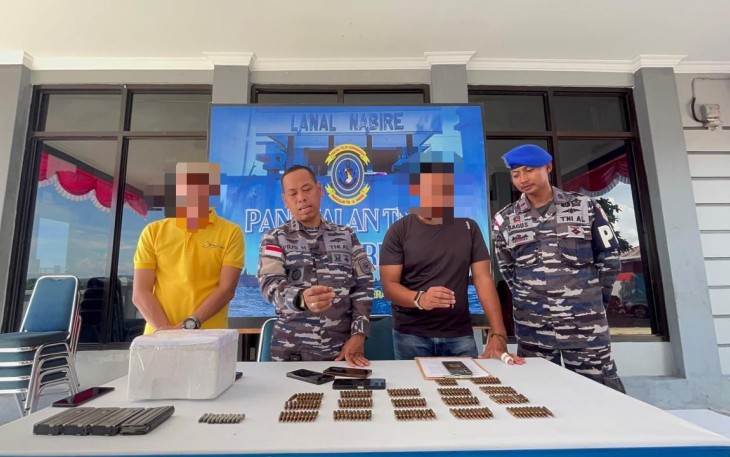 Lanal Nabire amankan ratusan butir peluru dan magazine 