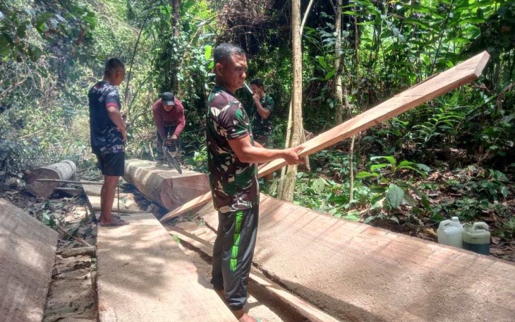 Pengolahan kayu untuk pos Klawik