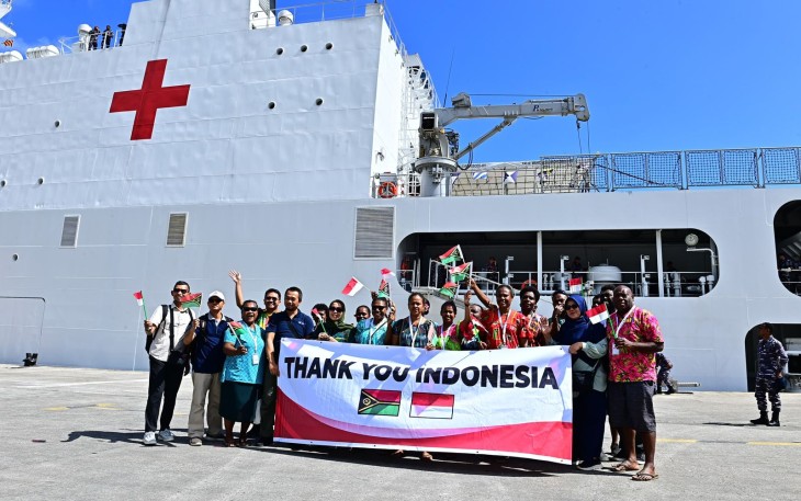 Masyarakat Vanuatu melepas keberangkatan Satgas Port Visit 2024