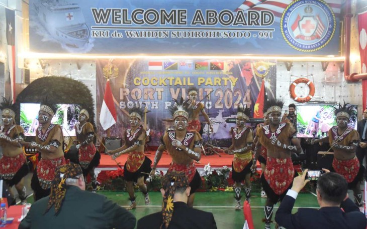 Cocktail party Satgas Port Visit 2024 di PNG