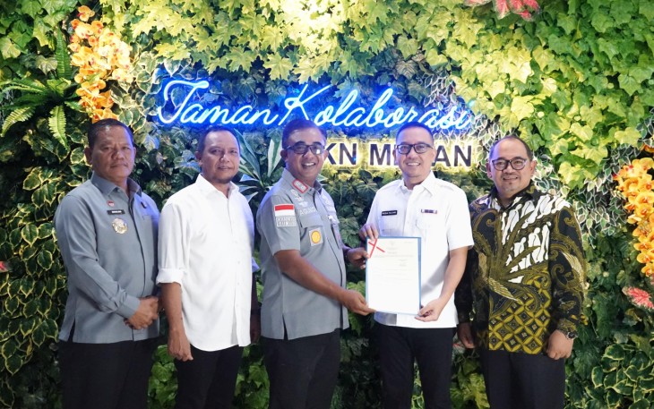 Gelar Penterahan Sertifikat Tanah Oleh  Aset Eks-BLBI dari Kantor Pertanahan kepada Kanwil Kemenkumham Sumut.