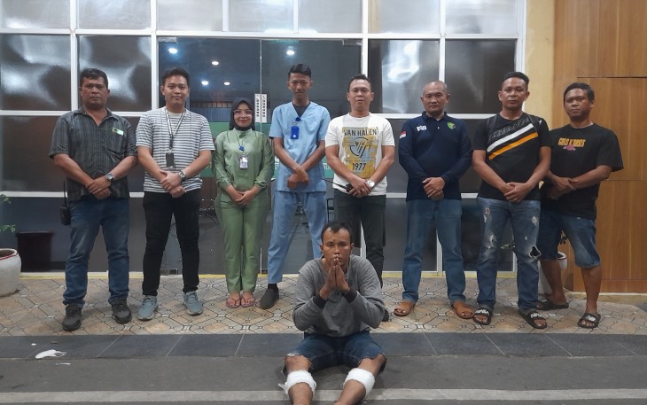 Poto Pencuri Sepeda Motor di Wilayah Hukum Polsek Medan Baru Ditembak di Kedua Kaki.