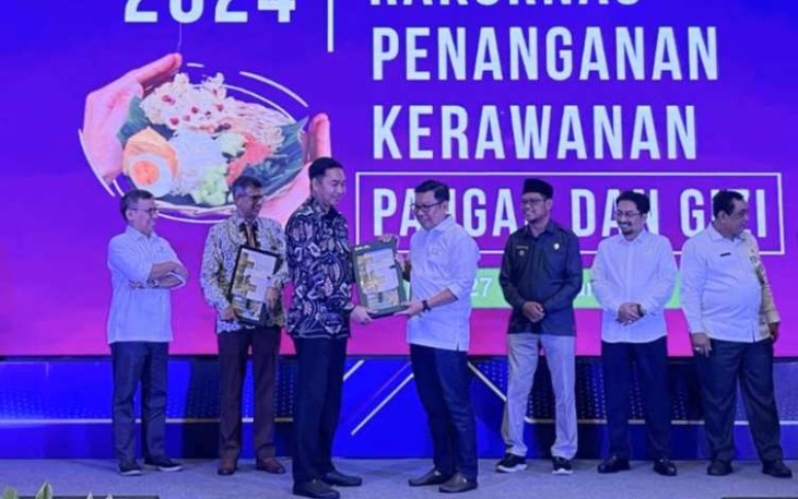 Rakornas penanganan kerawanan pangan dan gizi di Hotel Margo, Depok, Selasa (27/2)