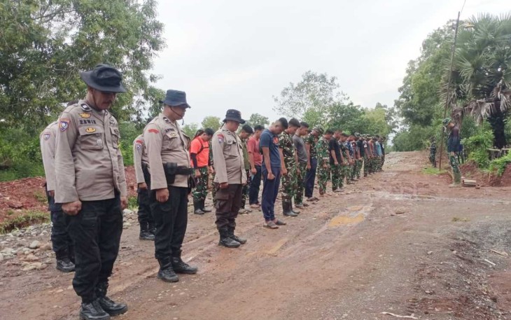 Apel pagi satgas TMMD Kodim Gowa, Selasa (5/3)